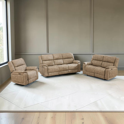 Ashford Bark 3+2+1 Electric Reclining Sofa Set