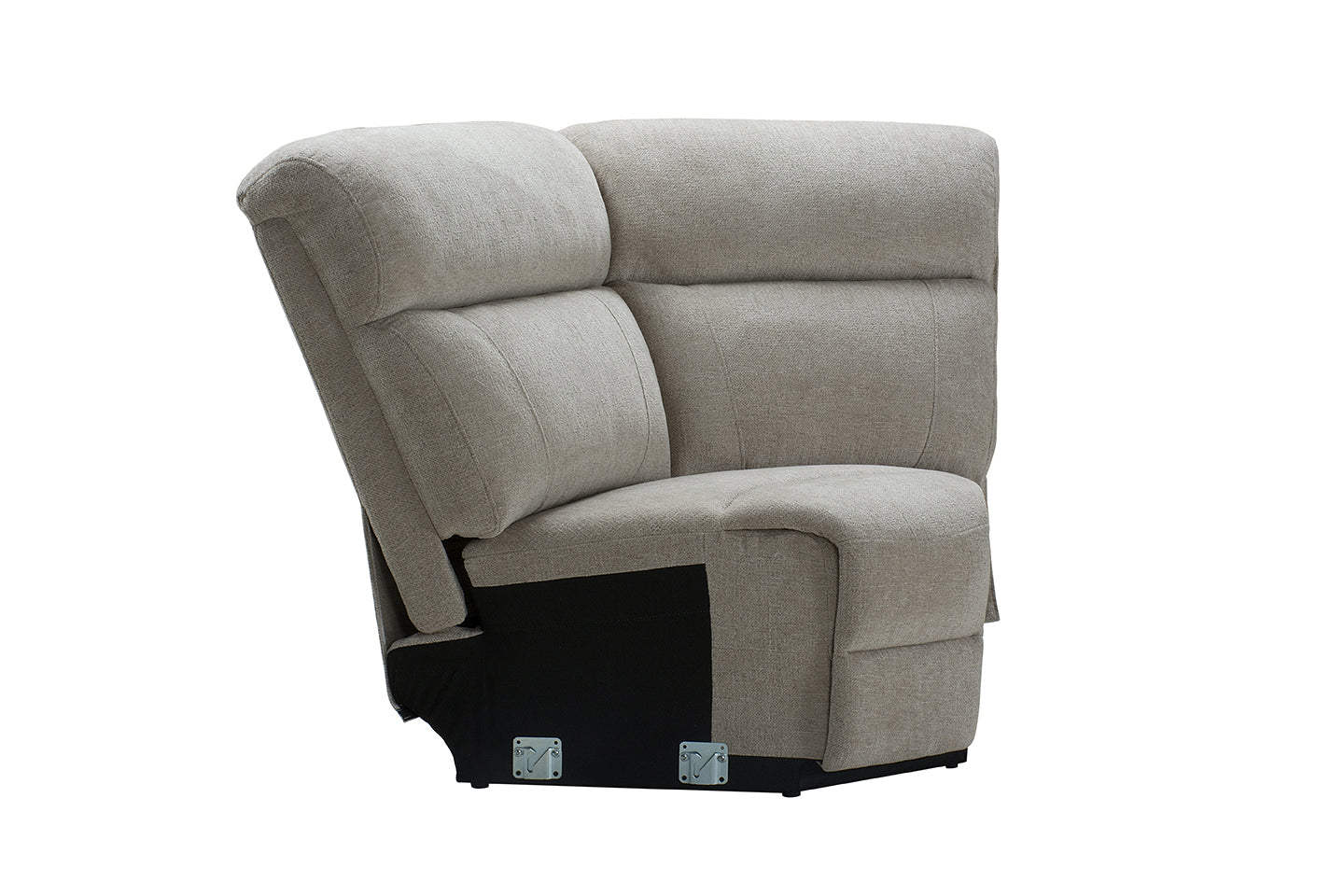 Luca Modular Power Electric Oatmeal Recliner Corner Sofa