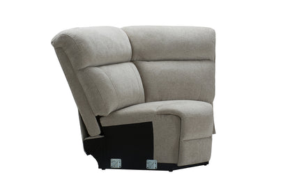Luca Modular Power Electric Oatmeal Recliner Corner Sofa
