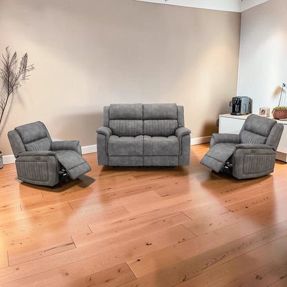 Ashford Grey 2+1+1 Electric Reclining Sofa Set