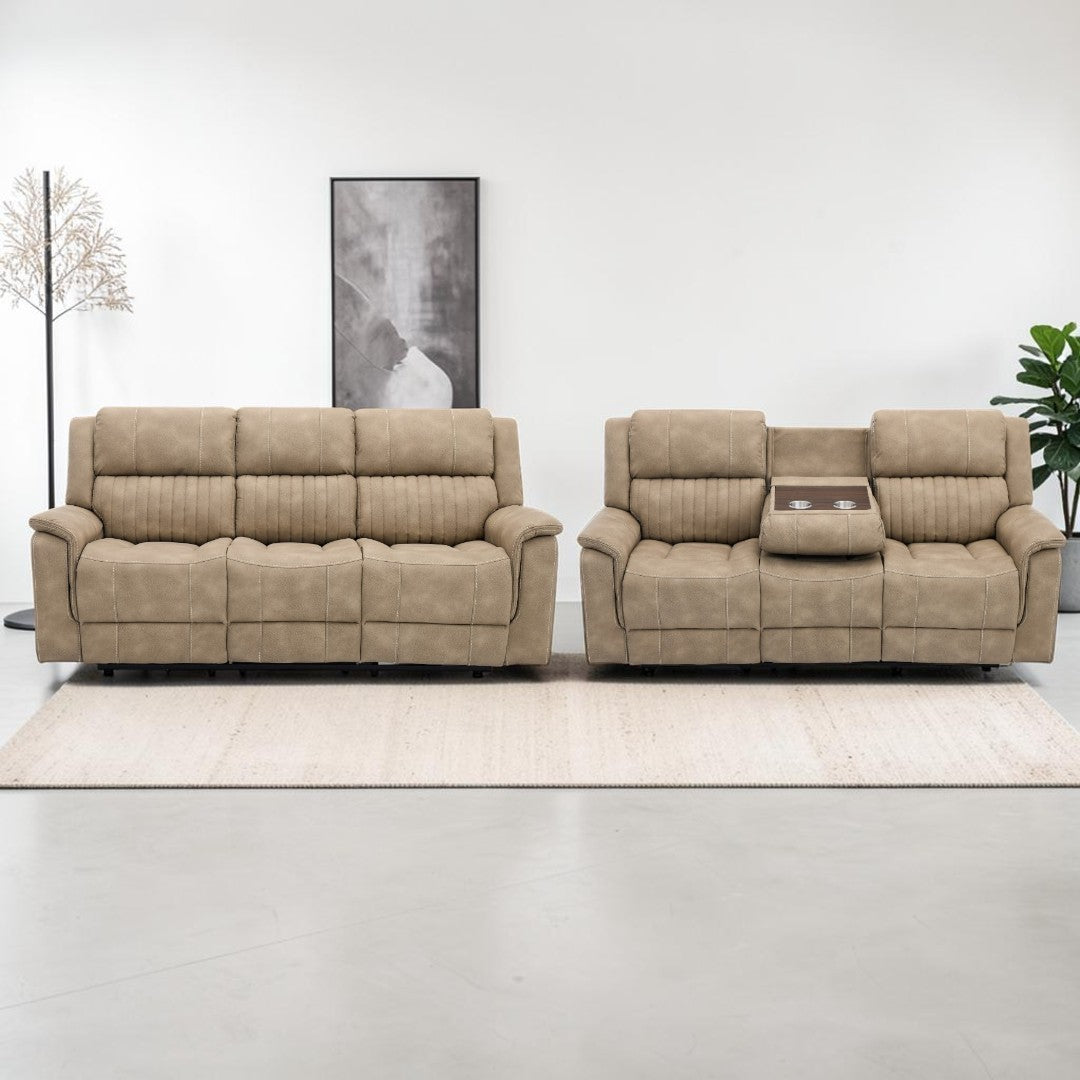 Ashford Bark 3+3 Electric Reclining Sofa Set