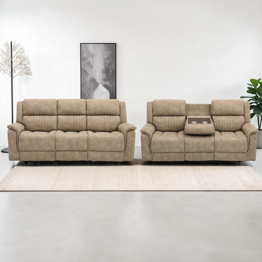 Ashford Bark 3+3 Electric Reclining Sofa Set