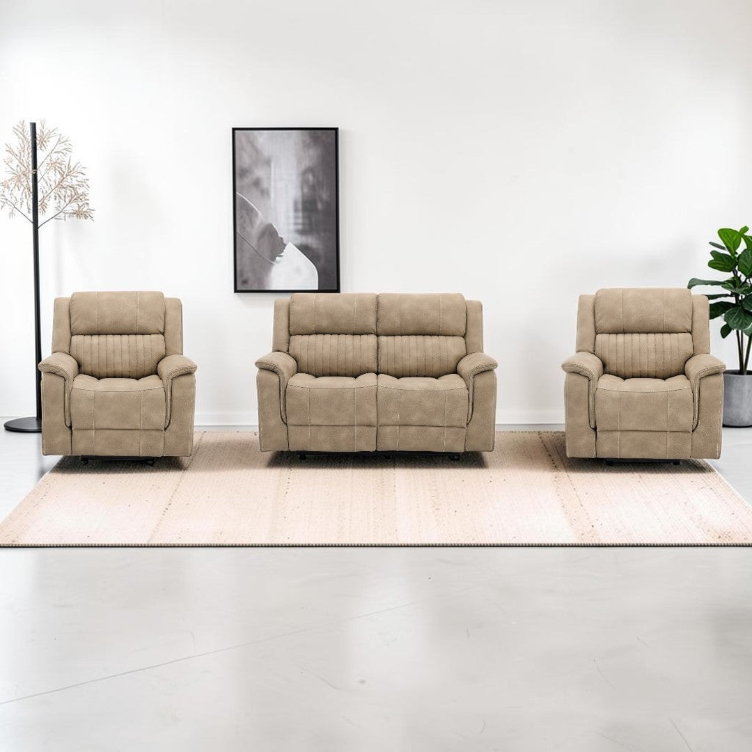 Ashford Bark 2+1+1 Electric Reclining Sofa Set