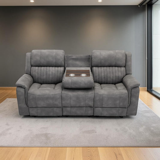 Ashford Grey 3 Seater Electric Reclining Sofa