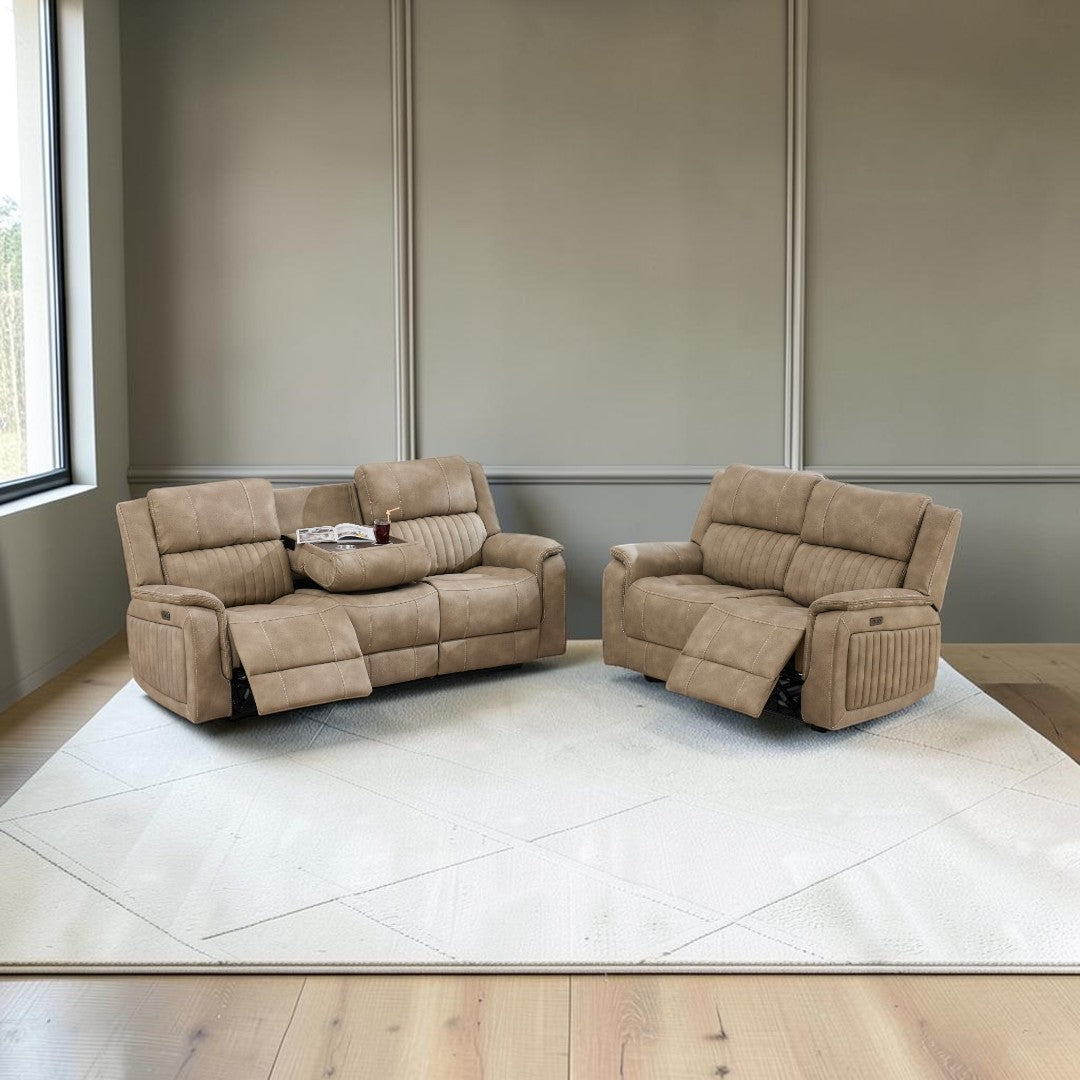Ashford Bark 2 Seater Electric Reclining Sofa