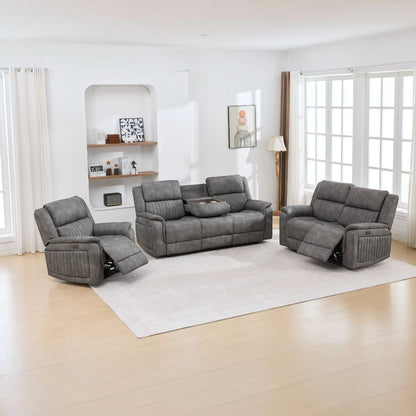 Ashford Grey 3+2+1 Electric Reclining Sofa Set