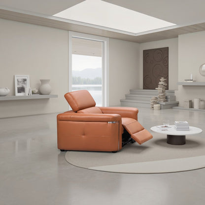 Titan Electric Recliner Sofa Tan Armchair