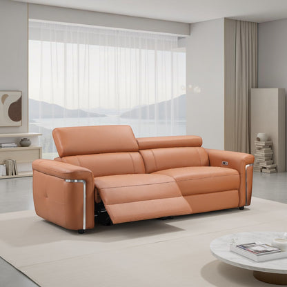 Titan Electric Recliner Sofa Tan 3 Seater