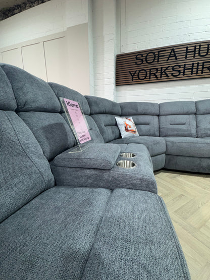 Poppy Grey Fabric Manuel Recliner Range