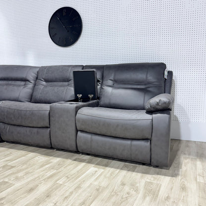 Elara Electric Grey Modular Corner Recliner