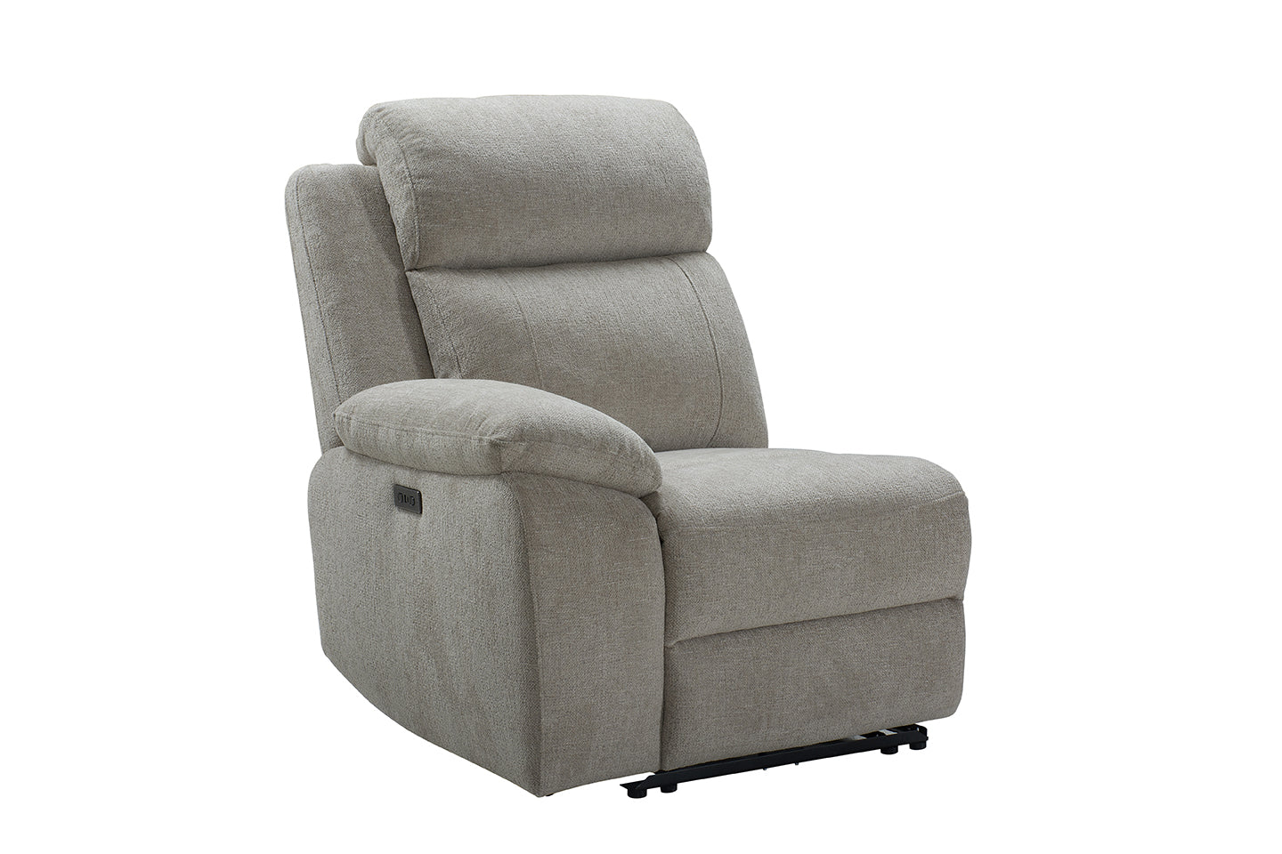 Luca Modular Power Electric Oatmeal Recliner Corner Sofa