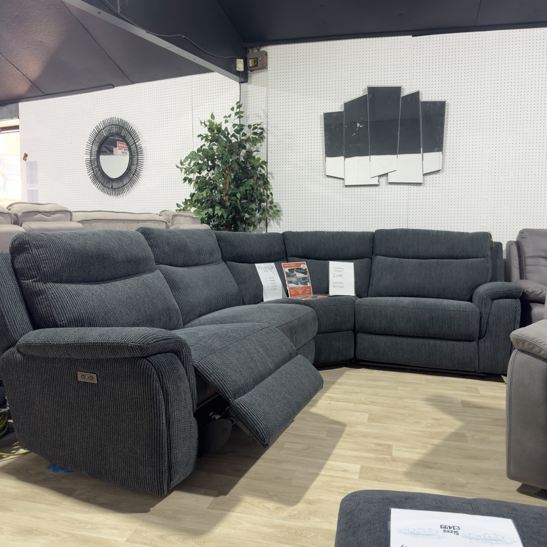 Charcoal Marley Electric Modular Corner Recliner