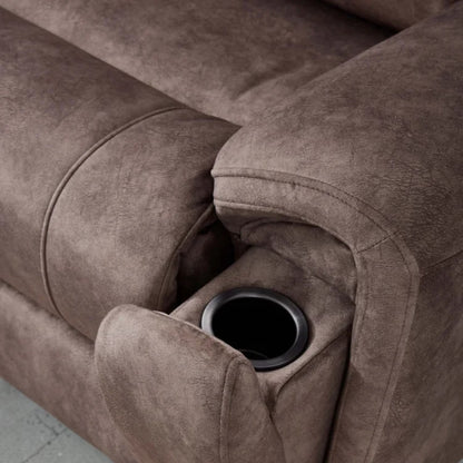 Jupiter Power Recliner Truffle Suede Corner Sofa