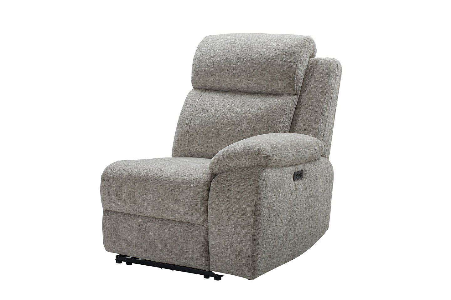 Luca Modular Power Electric Oatmeal Recliner Corner Sofa