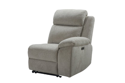 Luca Modular Power Electric Oatmeal Recliner Corner Sofa