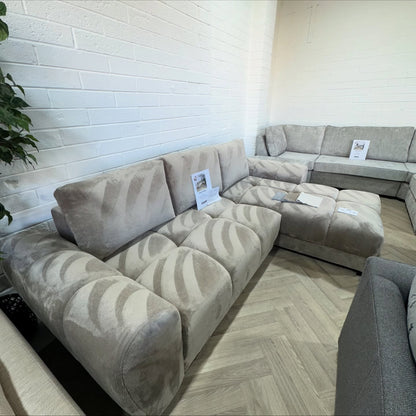 Novara Mocha Universal Corner Sofa Bed