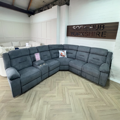 Poppy Grey Fabric Manuel Recliner Range