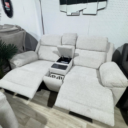 Oakley Beige Electric Recliner Sofa 2 Seater