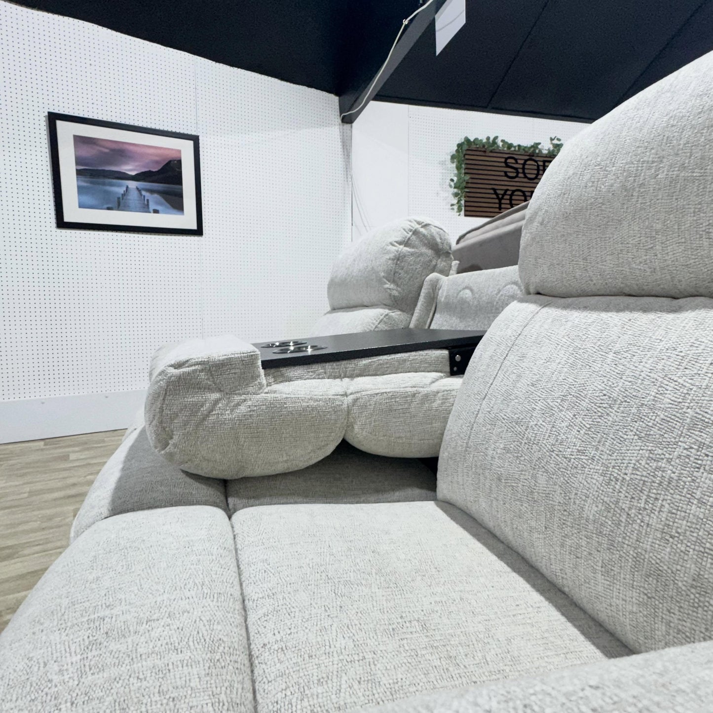 Oakley Beige Electric Recliner Sofa 3 Seater