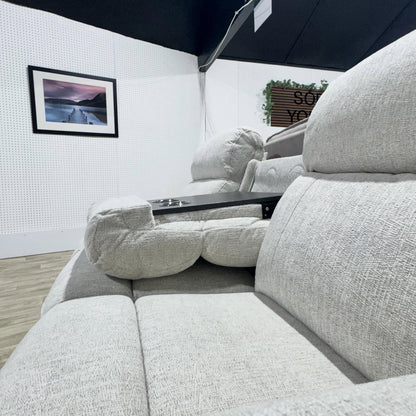 Oakley Beige Electric Recliner Sofa 3 Seater