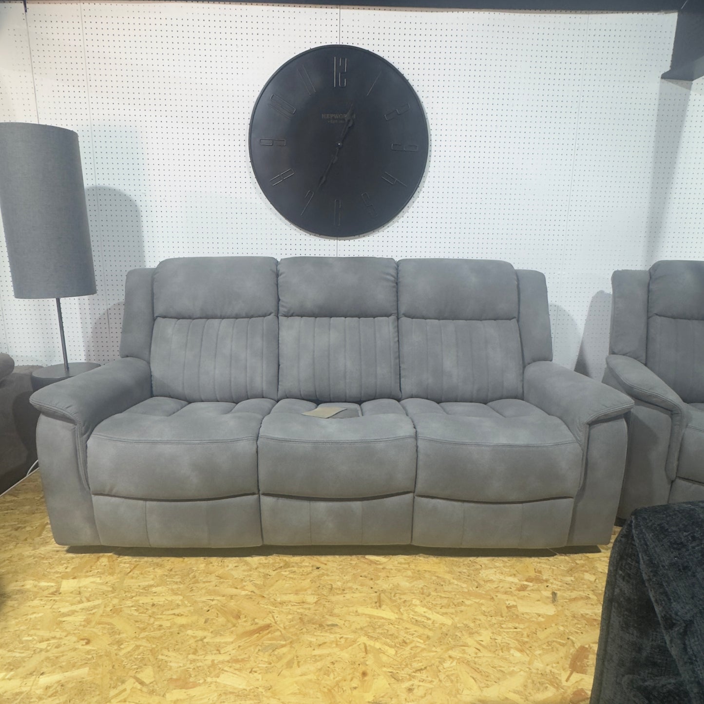 Ashford Grey 3 Seater Electric Reclining Sofa