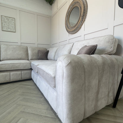 Eden Cream Suede Corner Sofa