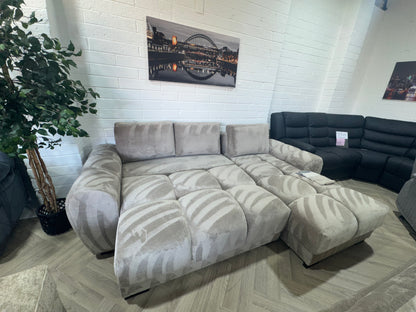 Novara Mocha Universal Corner Sofa Bed