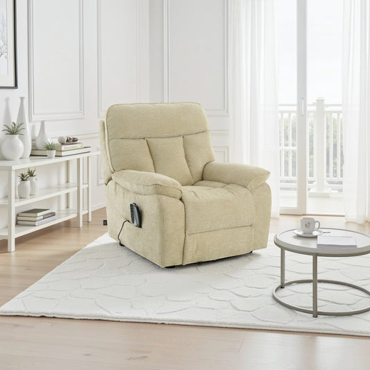 Beckett Rise and Recline Massage Chair Beige