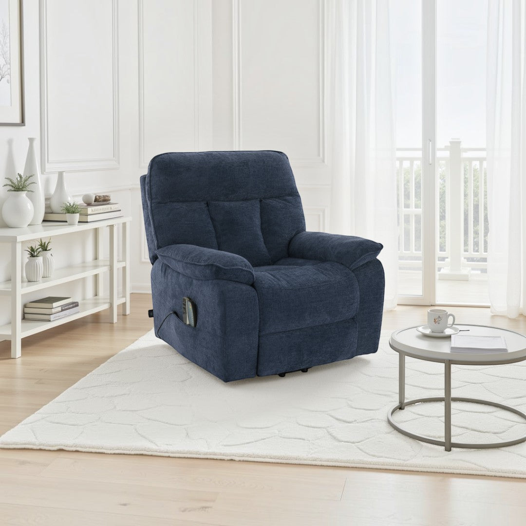 Beckett Rise and Recline Massage Chair Blue