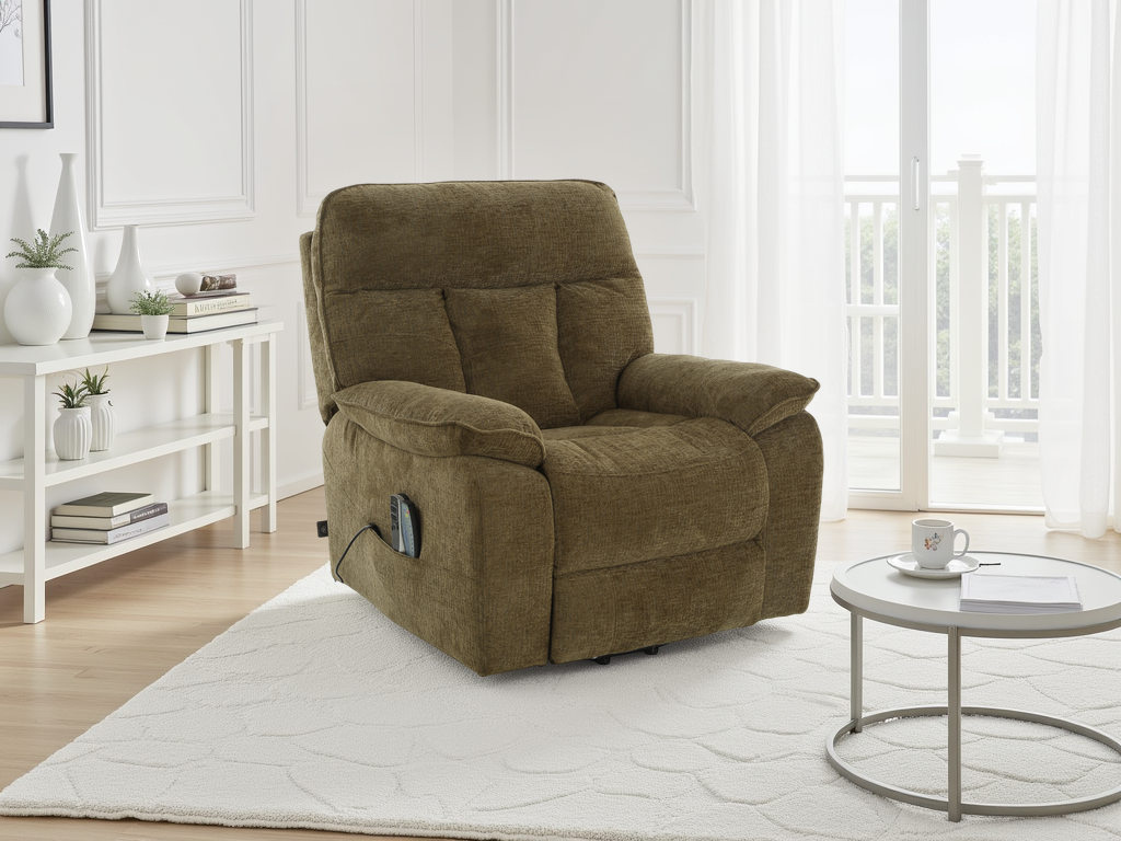 Beckett Rise and Recline Massage Chair Brown