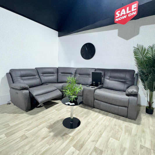 Elara Electric Grey Modular Corner Recliner