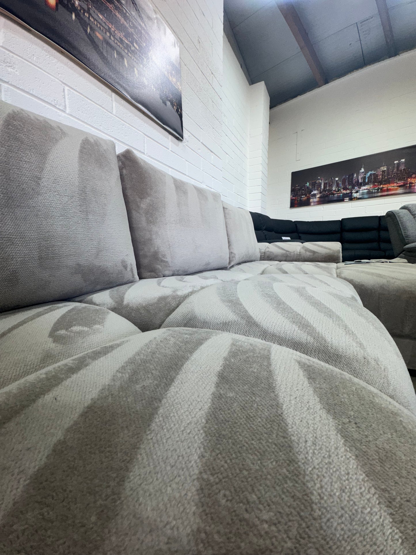 Novara Mocha Universal Corner Sofa Bed