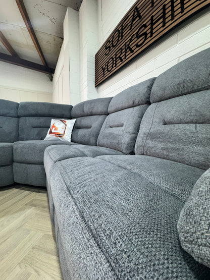 Poppy Grey Fabric Manuel Recliner Range