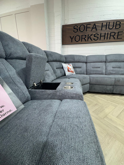 Poppy Grey Fabric Manuel Recliner Range