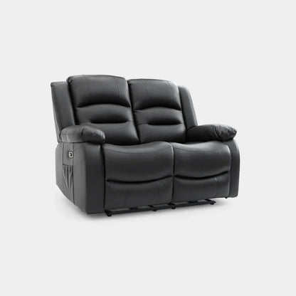Alva Electric Recliner Sofa Black 3+2 Set
