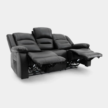 Alva Electric Recliner Sofa Black 3+2 Set