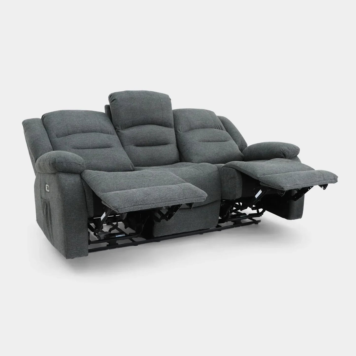 Alva Electric Recliner Sofa Graphite 3 Seater