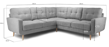Aurora Grey Large Corner Sofa