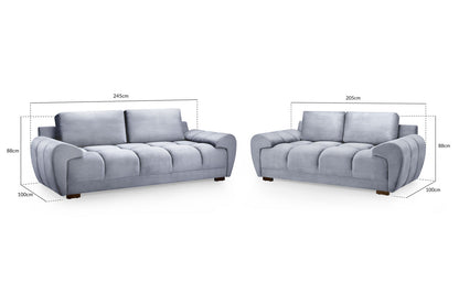 Azzuro 3+2 Seater Sofa Set - 3 Colours