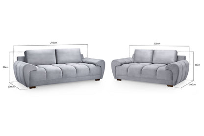 Azzuro 3+2 Seater Sofa Set - 3 Colours