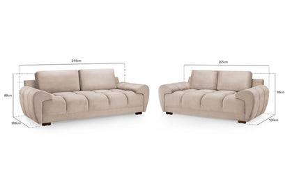 Azzuro 3+2 Seater Sofa Set - 3 Colours