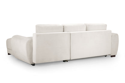Novara Cream Universal Corner Sofa Bed
