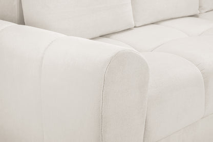 Novara Cream Universal Corner Sofa Bed