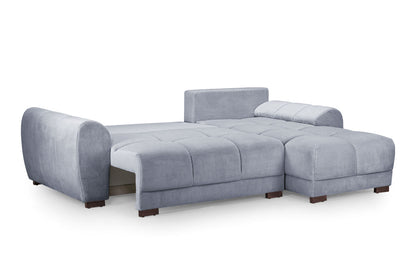 Novara Grey Universal Corner Sofa Bed