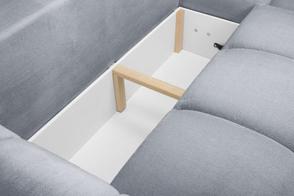 Novara Grey Universal Corner Sofa Bed