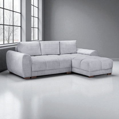 Novara Grey Universal Corner Sofa Bed