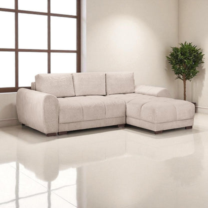 Novara Mocha Universal Corner Sofa Bed
