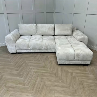 Novara Cream Universal Corner Sofa Bed