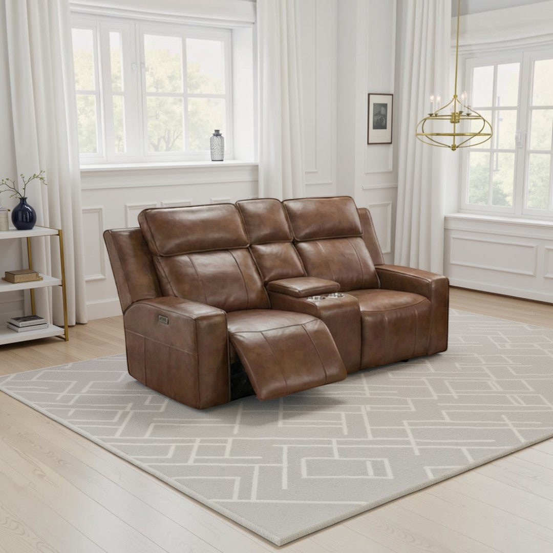 Charlie Electric Recliner Sofa Brown 2 Seater