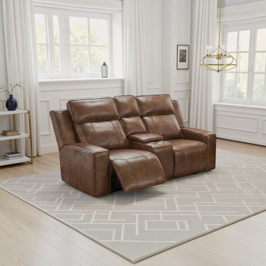Charlie Electric Recliner Sofa Brown 2 Seater